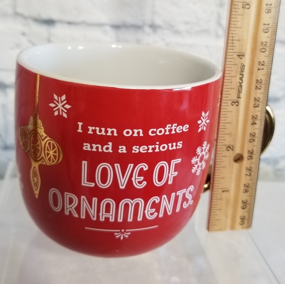 Hallmark Keepsake Love of Coffee and Ornaments Snowflakes Red Mug Holiday New - Picture 12 of 12